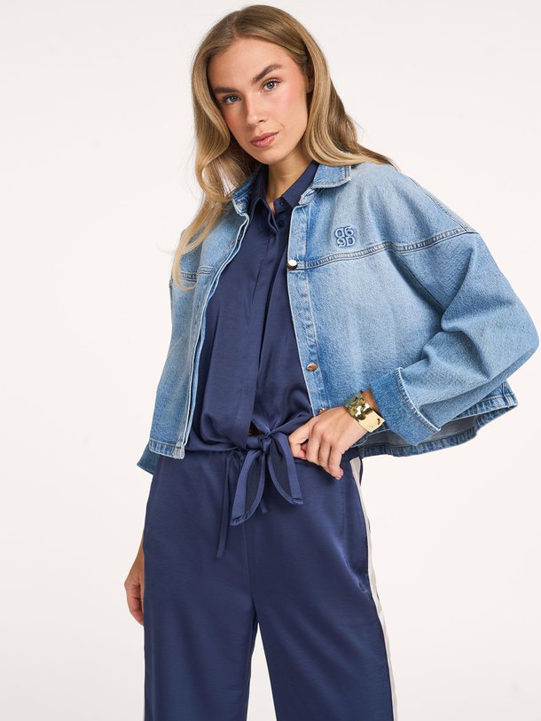 Talisa denim cape shirt