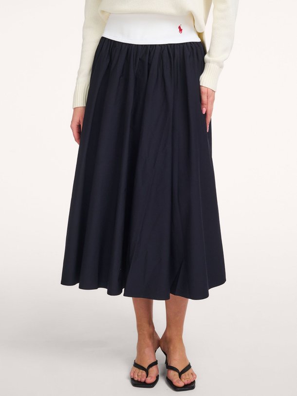WOVEN-A LINE-SKIRT