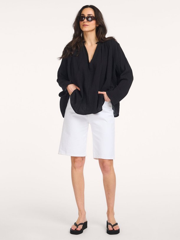 Sencha Blouse Wrinkled Cotton