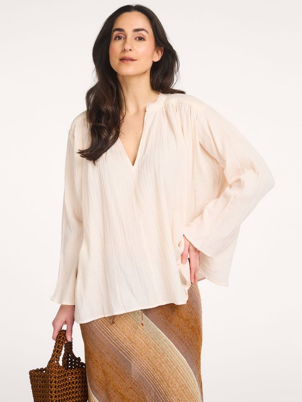 Sencha Blouse Wrinkled Cotton