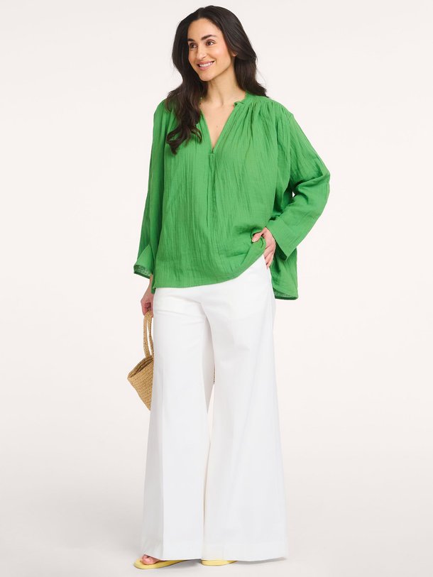 Sencha Blouse Wrinkled Cotton