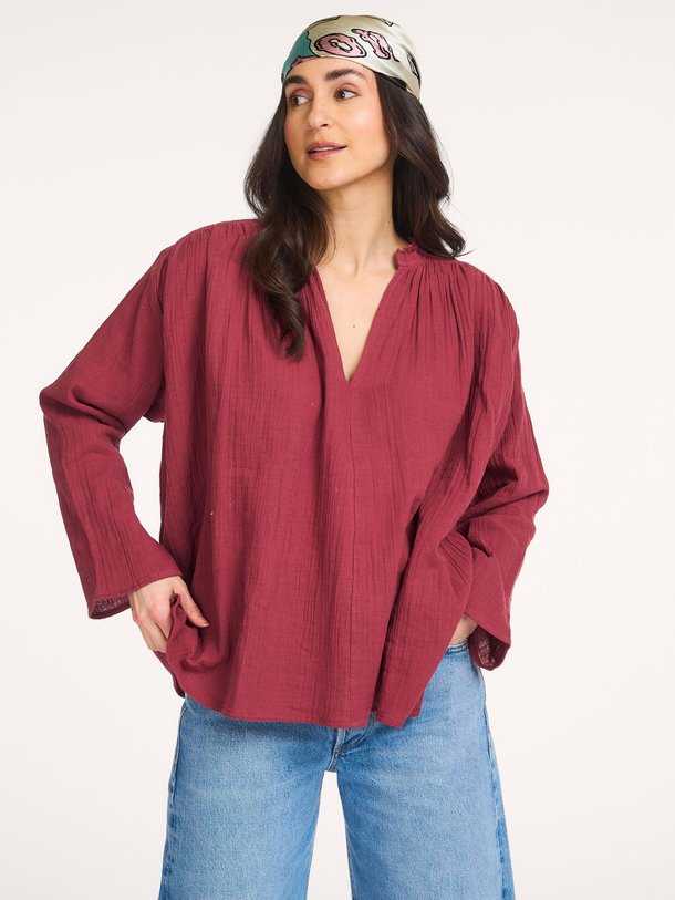 Sencha Blouse Wrinkled Cotton