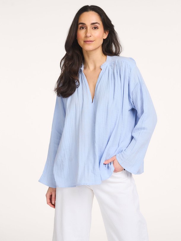 Sencha Blouse Wrinkled Cotton