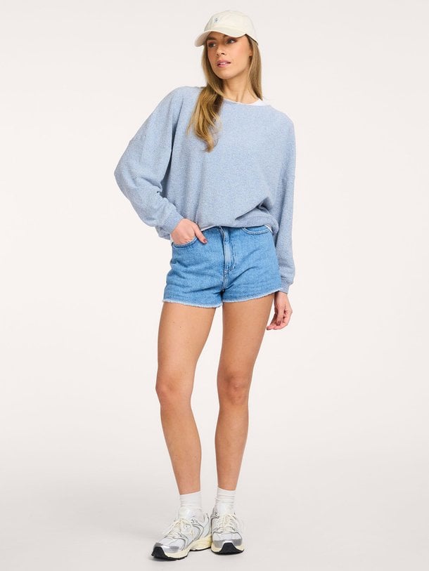 Ontdek de Joybird, high waist shorts van American Vintage in de kleur blauw bij Orangebag. Voor 21:45 besteld, morgen in huis!