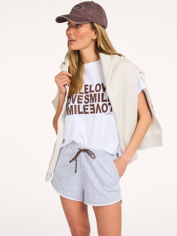 Ontdek de Petit, organic cotton T-shirt with print van 10Days in de kleur wit bij Orangebag. Voor 21:45 besteld, morgen in huis!