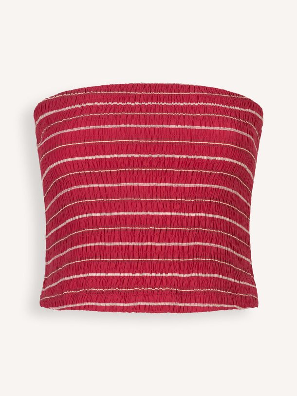 Bliss striped smocked bustier