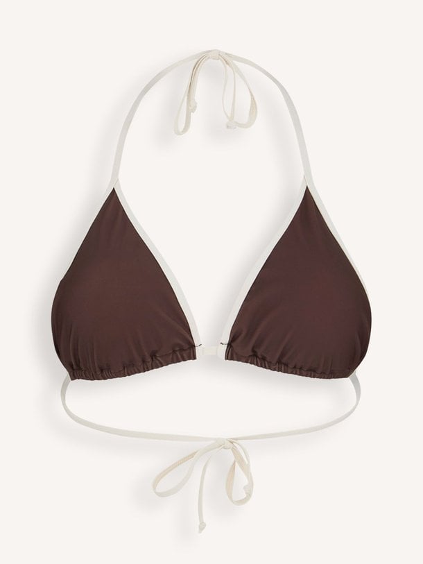 Ontdek de Bel, bikini top van Becksondergaard in de kleur donkerbruin bij Orangebag. Voor 21:45 besteld, morgen in huis!