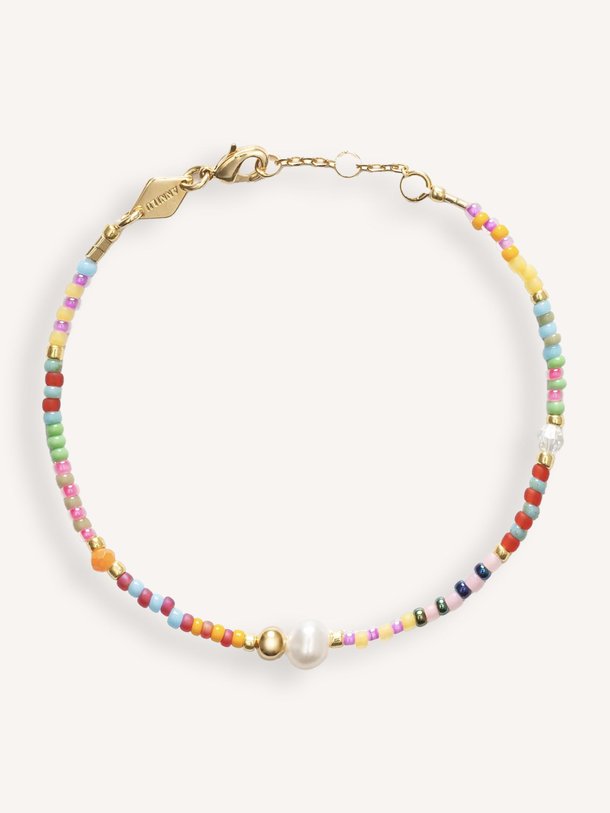 Ontdek de Bikini, gold plated bracelet with beads van Anni Lu in de kleur goudkleur bij Orangebag. Voor 21:45 besteld, morgen in huis!