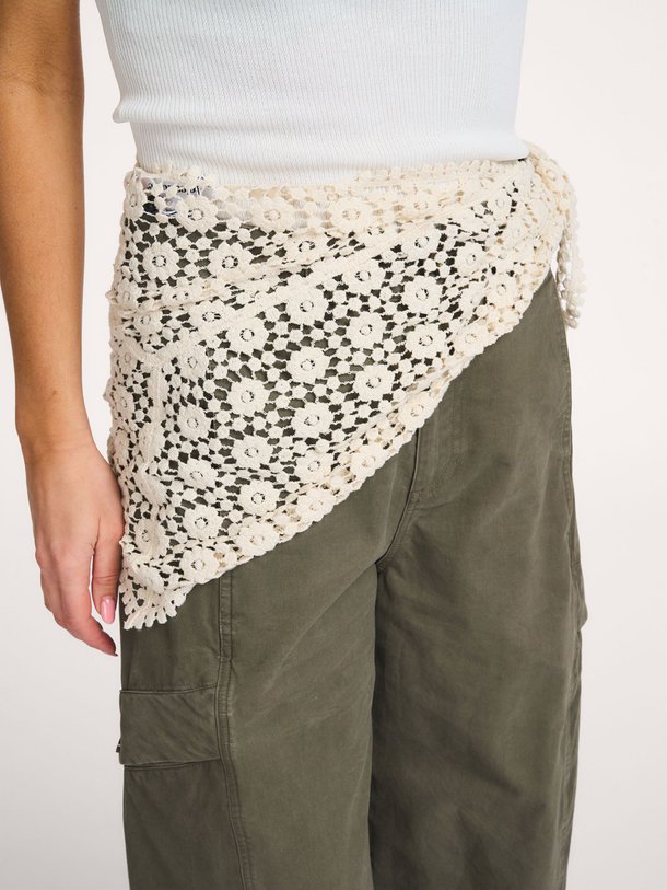 CalinCC Crochet Scarf Skirt