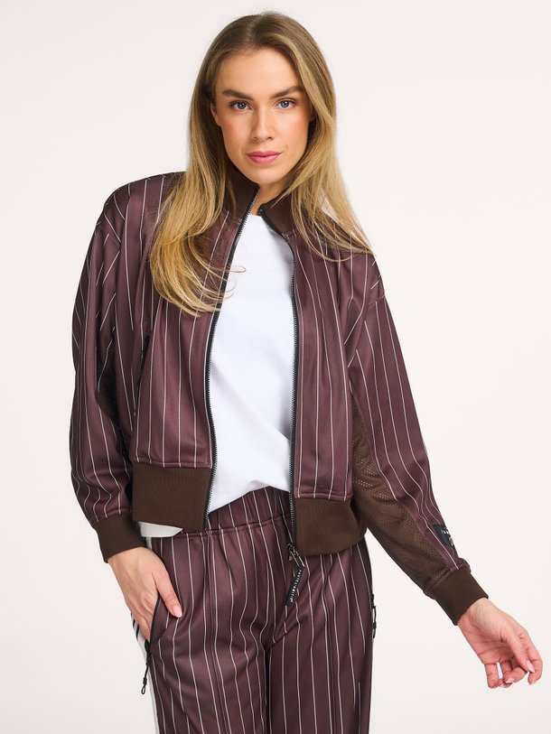 Pin Stripe Zip Sweat