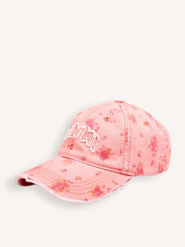 Washed Cotton Print Canvas Cap
