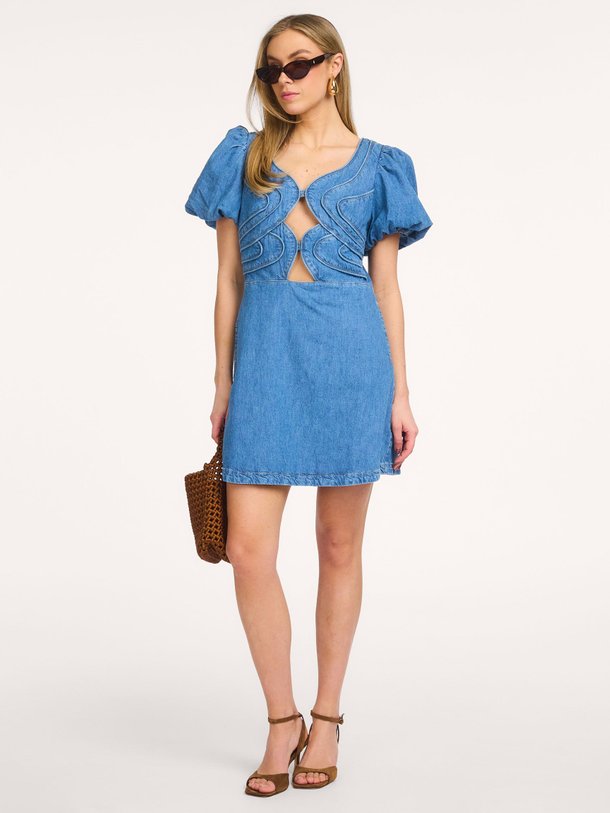 DENIM LOOP MINI DRESS