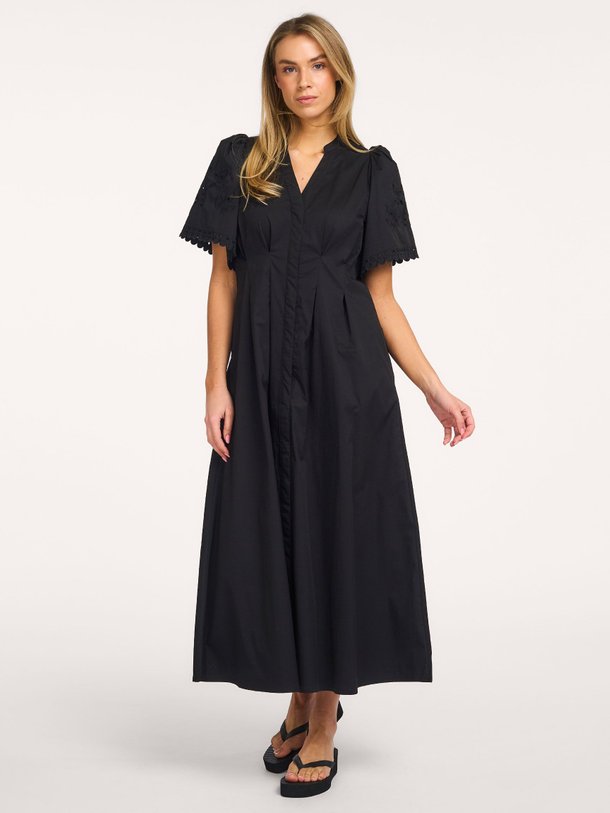 PoppyCC Emb Pleat Dress