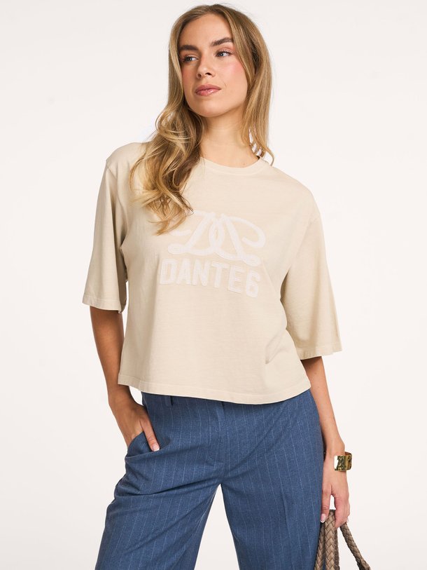 Maimu loose fit cropped logo tee