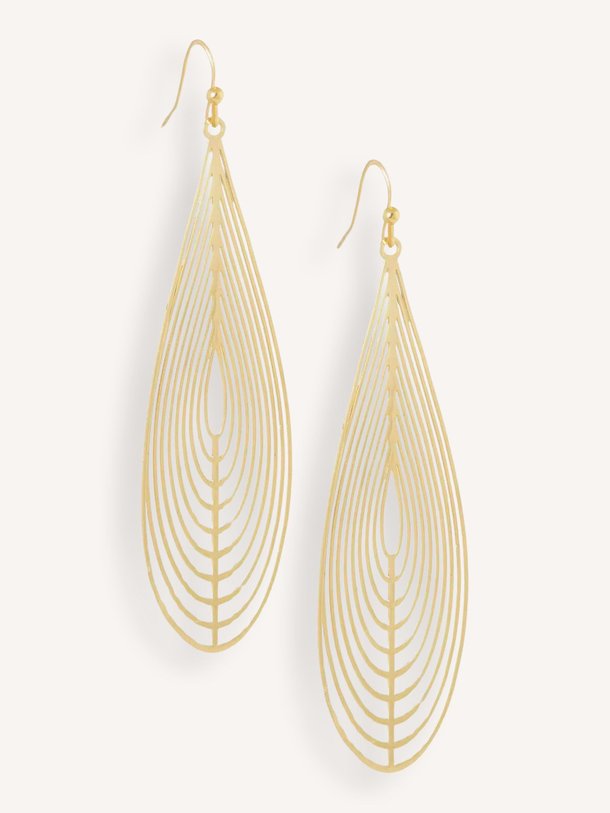 Oorbellen met opengewerkte pegel (8cm)