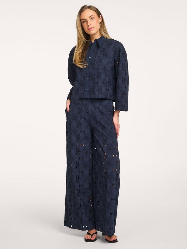 IANTE embroidered+beads shirt blouse