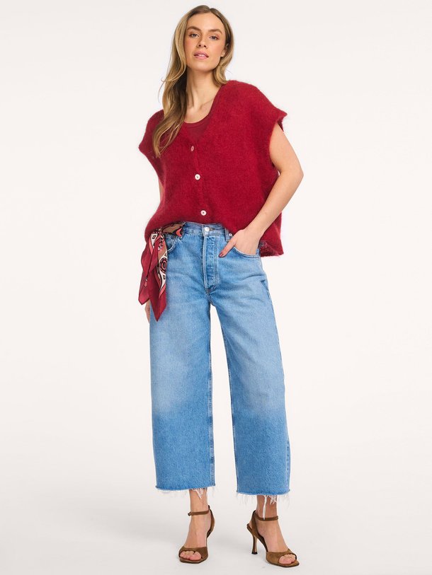 Cardigan sleevles Mohair knit