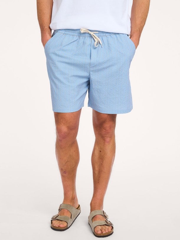 Stan Stripe Seersucker Swim Shorts