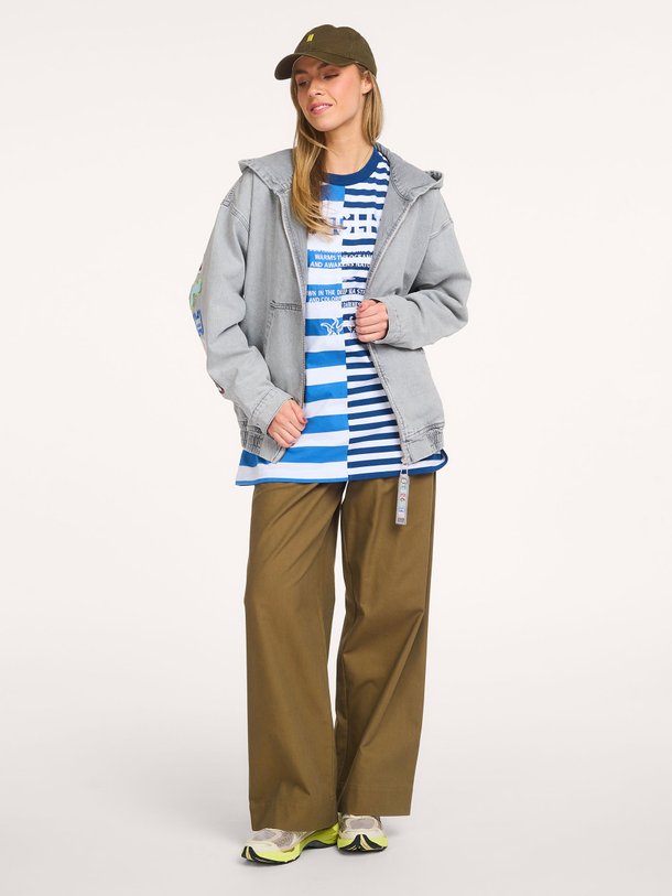 Ado Zipped Denim Hoodie